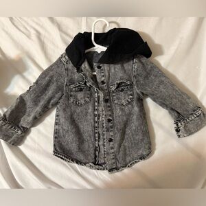 Chic Black and Gray Kids Jean Jacket